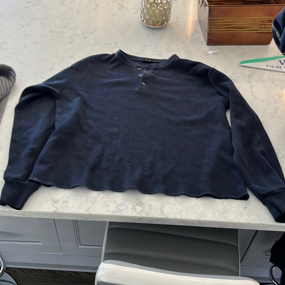 John halt waffle crew neck   Great with jeans !